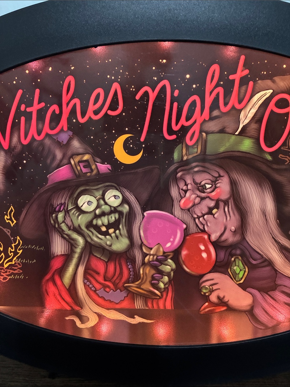 Witches Night Out Lighted Sign Halloween Decor